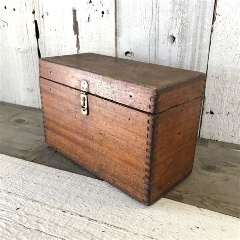 Vintage Wood Box with Lid for sale 